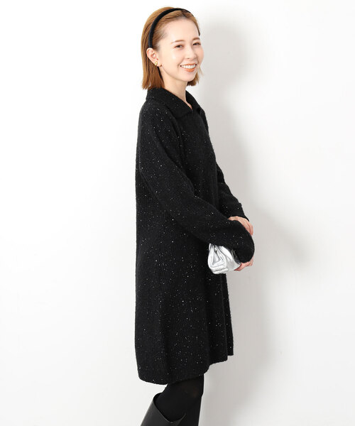 SLOBE IENA（スローブイエナ）の「スパンコールニットミニワンピース（ワンピース・レディース・ブラック・FREE）」の9枚目の写真