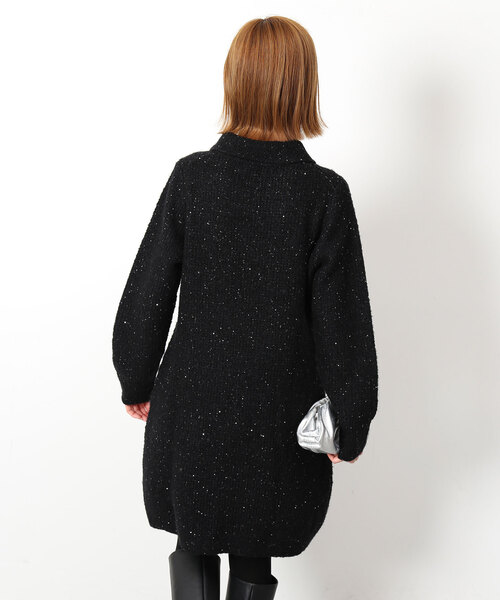 SLOBE IENA（スローブイエナ）の「スパンコールニットミニワンピース（ワンピース・レディース・ブラック・FREE）」の10枚目の写真