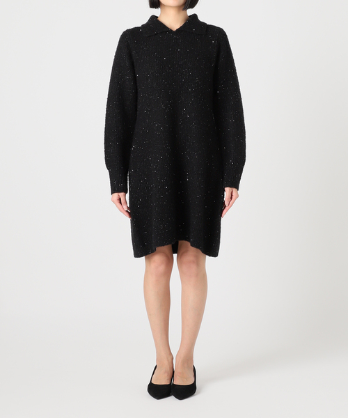 SLOBE IENA（スローブイエナ）の「スパンコールニットミニワンピース（ワンピース・レディース・ブラック・FREE）」の17枚目の写真