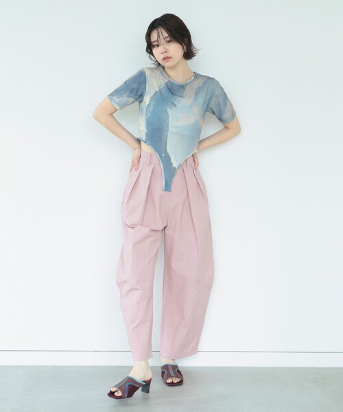 Ray BEAMS(レイビームス)の「Ray BEAMS / タック バルーン パンツ(その他パンツ・レディース・ピンク/ブラック・1/0)」の8枚目の写真