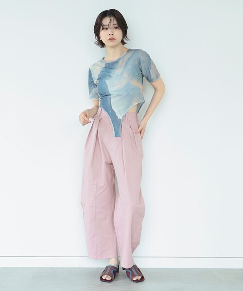 Ray BEAMS(レイビームス)の「Ray BEAMS / タック バルーン パンツ(その他パンツ・レディース・ピンク/ブラック・1/0)」の9枚目の写真