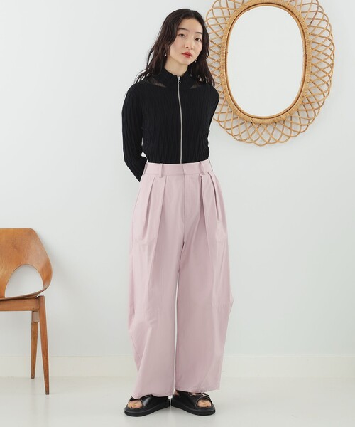 Ray BEAMS(レイビームス)の「Ray BEAMS / タック バルーン パンツ(その他パンツ・レディース・ピンク/ブラック・1/0)」の13枚目の写真