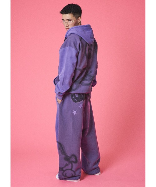 最終値下げ GALFY B-Boy的ストリートスウェットピグメント染パーカー GALFY (ガルフィー) B-Boy的ストリートピグメント染パーカー