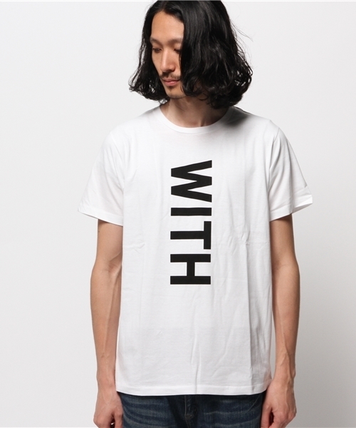 WEGO(ウィゴー)の「WEGO/バーティカルロゴTシャツ(Tシャツ/カットソー・メンズ・ホワイト/ブラック・LARGE/MEDIUM)」の3枚目の写真