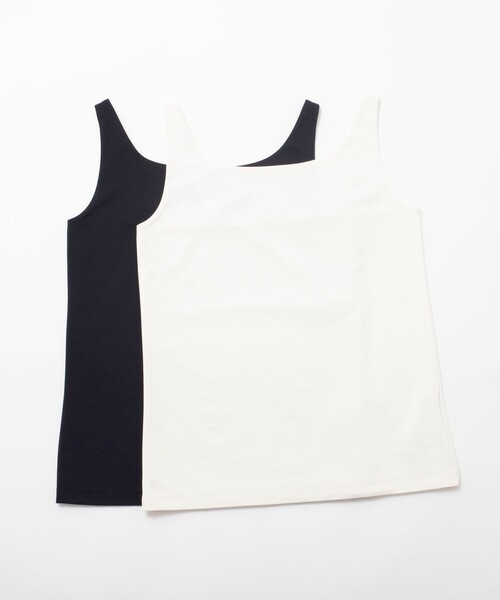 NOLLEY’S Sophi（ノーリーズソフィ）の「吸水速乾アジャスター付タンクトップ（タンクトップ・レディース・ブラック/キナリ・38/36）」の2枚目の写真