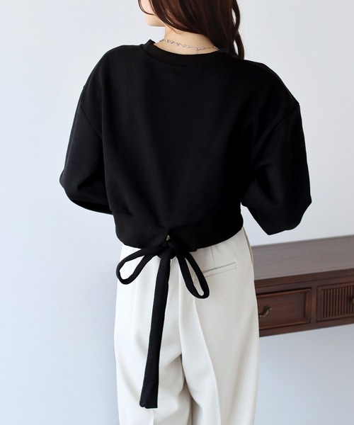 BLUEEAST（ブルーイースト）の「バックリボンスウェット（スウェット・レディース・アイボリー/グレー/ブラック・MEDIUM）」の13枚目の写真