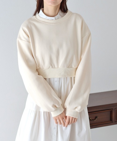 BLUEEAST（ブルーイースト）の「バックリボンスウェット（スウェット・レディース・アイボリー/グレー/ブラック・MEDIUM）」の4枚目の写真