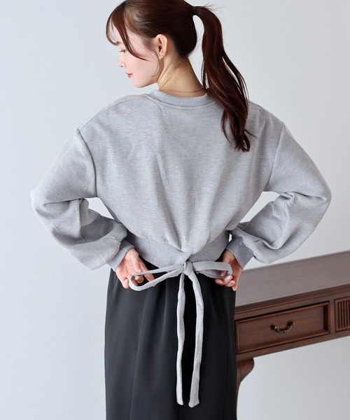 BLUEEAST（ブルーイースト）の「バックリボンスウェット（スウェット・レディース・アイボリー/グレー/ブラック・MEDIUM）」の19枚目の写真