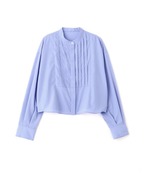 N.(N. Natural Beauty Basic)(エヌエヌナチュラルビューティーベーシック)の「◆ブザムピンタッククロップドシャツ(シャツ/ブラウス・レディース・ブルー/オフホワイト/ストライプ・MEDIUM)」の20枚目の写真