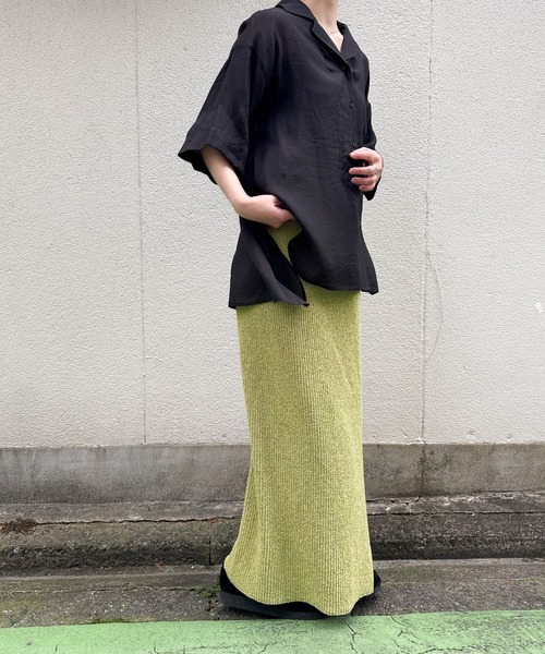 select MOCA by son(セレクトモカバイソン)の「【サイズ展開あり】サマーニットロングスカート(スカート・レディース・アイボリー/ライトグリーン/ブラック・FREE/SMALL)」の19枚目の写真