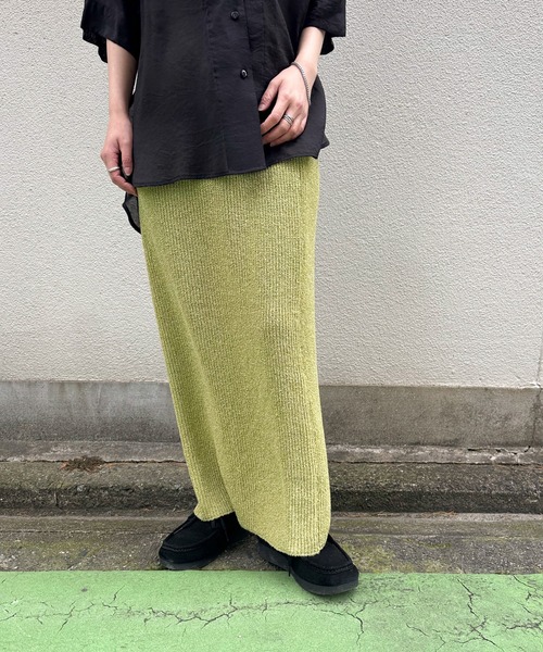 select moca by sonサマーニットロングスカート　アイボリー セールサイズ展開ありサマーニットロングスカート（スカート