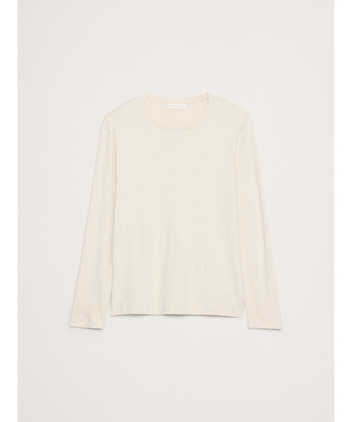 Banana Republic（バナナリパブリック）の「Luxury-Touch ロングスリーブ Tシャツ（Tシャツ/カットソー・メンズ・ネイビー/ホワイト/グレー/ブラック/オリーブ/ナチュラル・M/L/XL/S）」の11枚目の写真