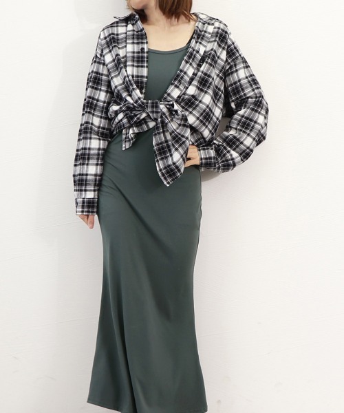 Miniministore(ミニミニストア)の「キャミワンピースロング丈ボディコンワンピ(ワンピース・レディース・ブラウン/ダークグレー/ブラック・FREE)」の14枚目の写真