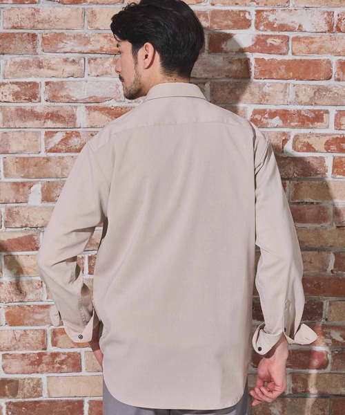 UNION STATION（ユニオンステーション）の「ストレッチカチオンレギュラーカラーシャツ（シャツ/ブラウス・メンズ・ベージュ/ネイビー/ブルー/グリーン・LL/M/L）」の13枚目の写真