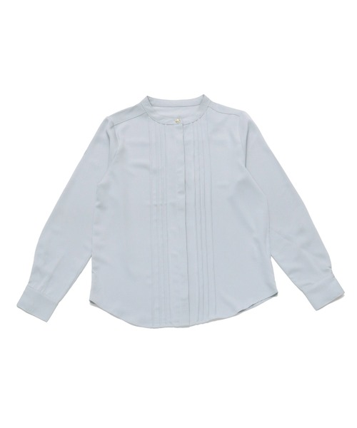 TOKYO SHIRTS（トウキョウシャツ）の「ピンタックビジュー釦 長袖ブラウス（シャツ/ブラウス・レディース・ライトカーキ/グレイッシュブルー・LL/L/M）」の5枚目の写真