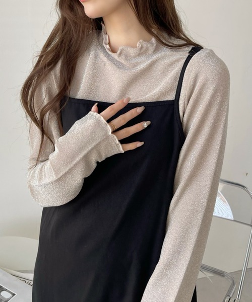 Ada.（エイダ）の「ラメ ハイネック カットソー（Tシャツ/カットソー・レディース・ブルー/シルバー/ブラック・FREE）」の22枚目の写真