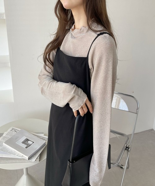 Ada.（エイダ）の「ラメ ハイネック カットソー（Tシャツ/カットソー・レディース・ブルー/シルバー/ブラック・FREE）」の19枚目の写真