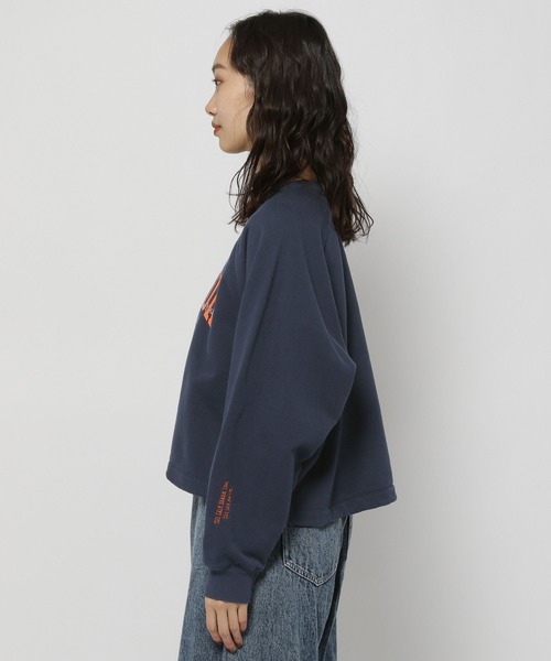 PEOPLESTYLE*日本未*ロゴ刺繍/Vネック/プルオーバー スウェット RAGEBLUE トレーナー スウェット カットスウェード/ワンポイント