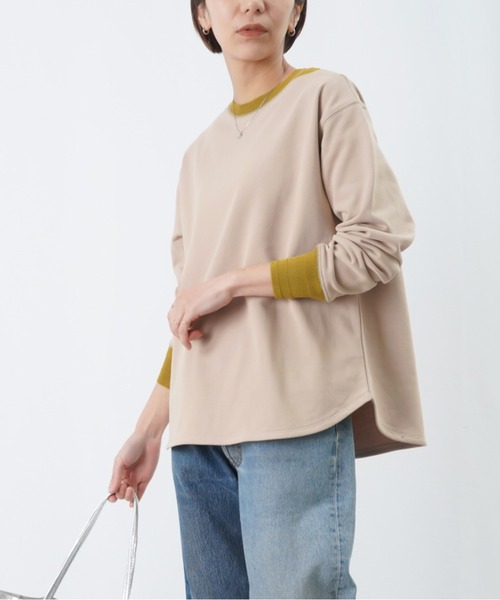 LUCA/LADY LUCK LUCA(ルカ/レディラックルカ)の「LC/LLL ニットドッキングカットソー(Tシャツ/カットソー・レディース・サックスブルー/ブラック/ベージュ/ライトグレー・FREE)」の3枚目の写真