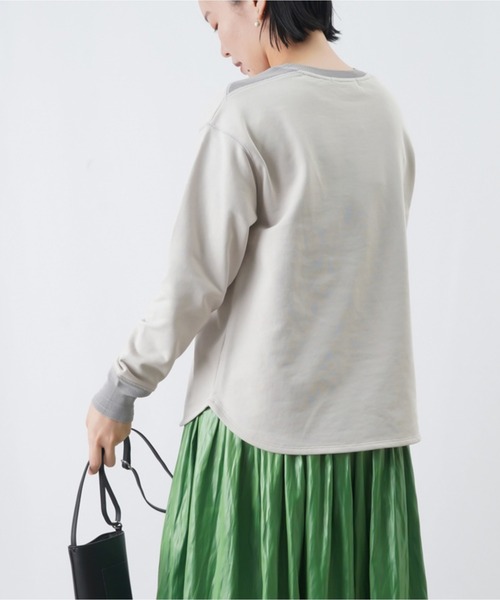 LUCA/LADY LUCK LUCA(ルカ/レディラックルカ)の「LC/LLL ニットドッキングカットソー(Tシャツ/カットソー・レディース・サックスブルー/ブラック/ベージュ/ライトグレー・FREE)」の9枚目の写真
