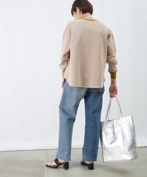 LUCA/LADY LUCK LUCA(ルカ/レディラックルカ)の「LC/LLL ニットドッキングカットソー(Tシャツ/カットソー・レディース・サックスブルー/ブラック/ベージュ/ライトグレー・FREE)」の13枚目の写真