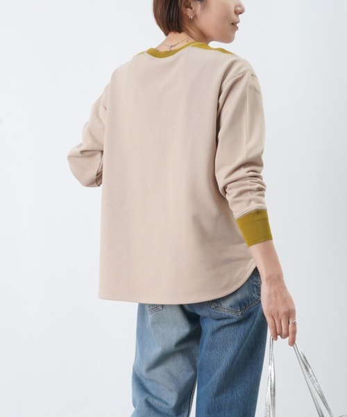 LUCA/LADY LUCK LUCA(ルカ/レディラックルカ)の「LC/LLL ニットドッキングカットソー(Tシャツ/カットソー・レディース・サックスブルー/ブラック/ベージュ/ライトグレー・FREE)」の10枚目の写真
