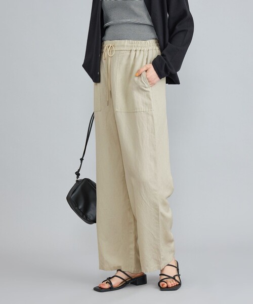 coen（コーエン）の「接触冷感リネンレーヨンベイカーワイドパンツ（その他パンツ・レディース・ブラック/ナチュラル/オリーブ・S/M/L）」の13枚目の写真