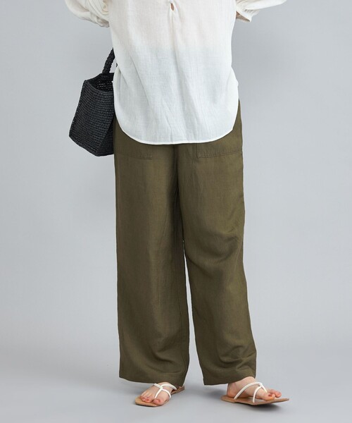 coen（コーエン）の「接触冷感リネンレーヨンベイカーワイドパンツ（その他パンツ・レディース・ブラック/ナチュラル/オリーブ・S/M/L）」の17枚目の写真
