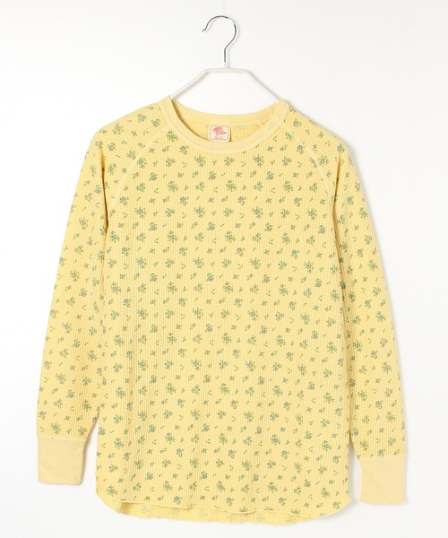 tシャツ 「JEMORGAN / ジェーイーモーガン」ワッフル花柄OVERDYEロングスリーブTシャツ（パック入り） レディース JEMORGAN tシャツ 「JEMORGAN / ジェーイーモーガン」ワッフル花