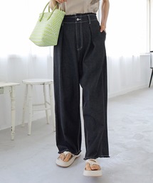 Crisp | フリンジデニムカーブパンツ(デニムパンツ)