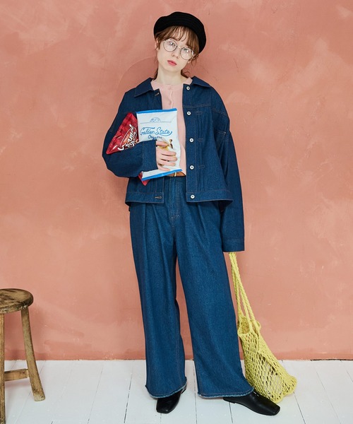 Crisp（クリスプ）の「フリンジデニムカーブパンツ（デニムパンツ・レディース・ブルー/ネイビー/ブラック・FREE）」の10枚目の写真