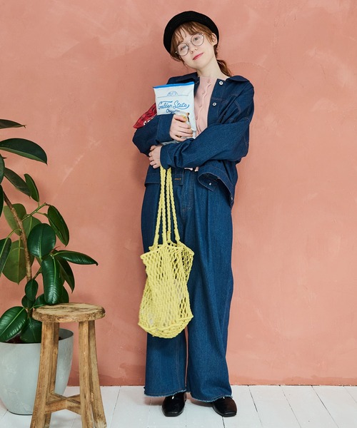 Crisp（クリスプ）の「フリンジデニムカーブパンツ（デニムパンツ・レディース・ブルー/ネイビー/ブラック・FREE）」の11枚目の写真