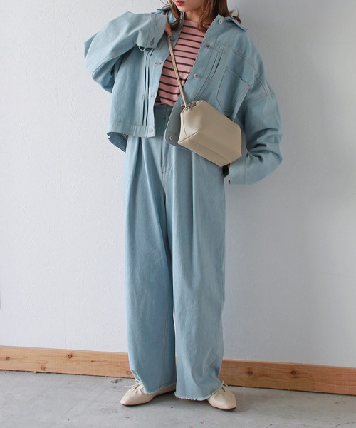 Crisp（クリスプ）の「フリンジデニムカーブパンツ（デニムパンツ・レディース・ブルー/ネイビー/ブラック・FREE）」の14枚目の写真