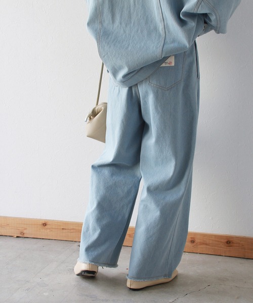 Crisp（クリスプ）の「フリンジデニムカーブパンツ（デニムパンツ・レディース・ブルー/ネイビー/ブラック・FREE）」の16枚目の写真