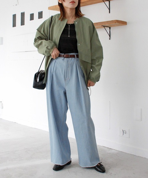 Crisp（クリスプ）の「フリンジデニムカーブパンツ（デニムパンツ・レディース・ブルー/ネイビー/ブラック・FREE）」の18枚目の写真