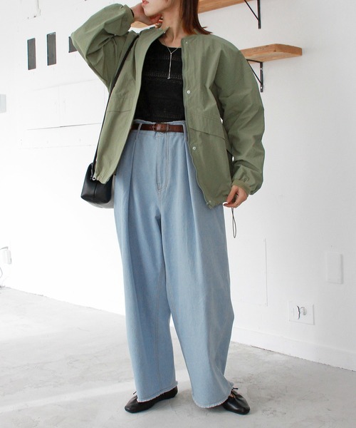 Crisp（クリスプ）の「フリンジデニムカーブパンツ（デニムパンツ・レディース・ブルー/ネイビー/ブラック・FREE）」の21枚目の写真