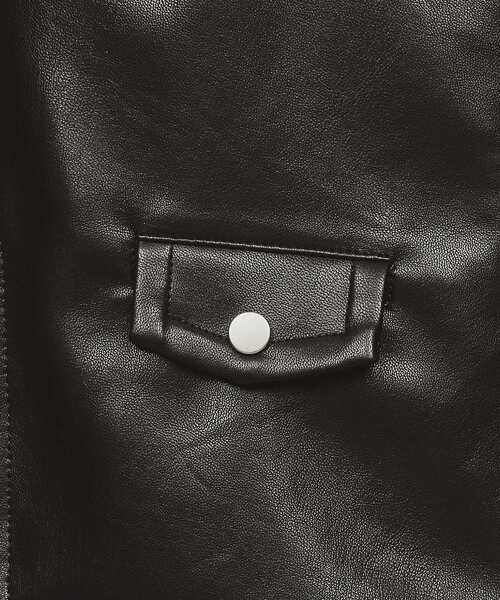 tk.TAKEO KIKUCHI(ティーケータケオキクチ)の「◆シンセティックレザーダブルライダースベスト(ベスト・レディース・ブラック・66)」の10枚目の写真