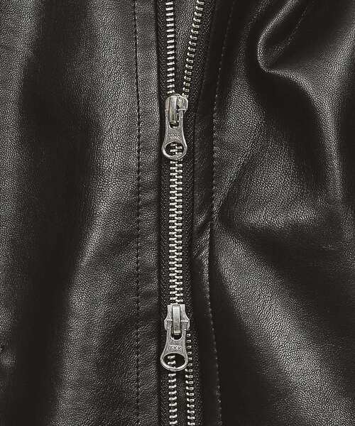 tk.TAKEO KIKUCHI(ティーケータケオキクチ)の「◆シンセティックレザーダブルライダースベスト(ベスト・レディース・ブラック・66)」の14枚目の写真