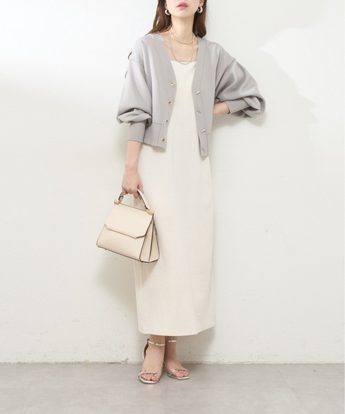 natural couture(ナチュラルクチュール)の「【WEB限定】カップ付きキャミワンピース(ワンピース・レディース・オフホワイト/ブラック/ブラウン・FREE)」の10枚目の写真