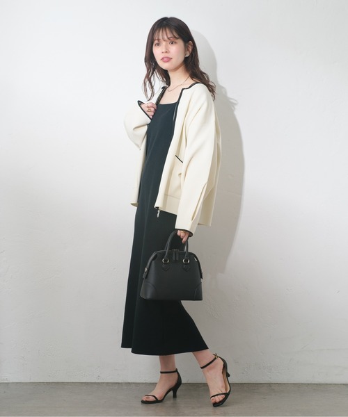 natural couture(ナチュラルクチュール)の「【WEB限定】カップ付きキャミワンピース(ワンピース・レディース・オフホワイト/ブラック/ブラウン・FREE)」の15枚目の写真