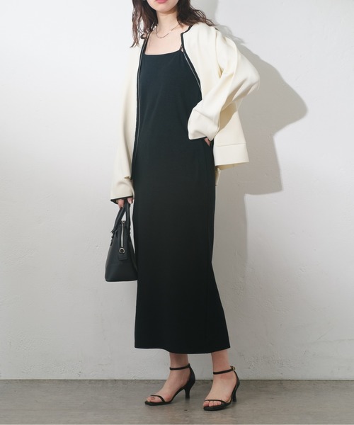 natural couture(ナチュラルクチュール)の「【WEB限定】カップ付きキャミワンピース(ワンピース・レディース・オフホワイト/ブラック/ブラウン・FREE)」の13枚目の写真