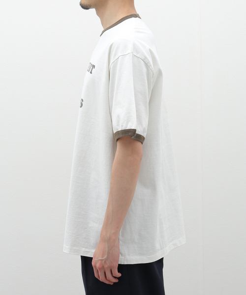 LENO(リノ)の「【LENO / リノ】SMU RINGER T-SHIRT(Tシャツ/カットソー・メンズ・ホワイト系その他/ブラック・LARGE/MEDIUM)」の5枚目の写真
