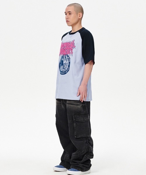 mahagrid/マハグリッド』 COOL CAT RAGLAN TEE/クール猫ラグラン