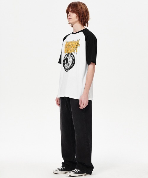 【mahagrid】24SS★ COOL CAT RAGLAN TEE COOL CAT RAGLAN TEE[BLUE] - MAHAGRID