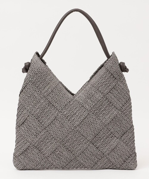 quaranciel(カランシエル)の「quaranciel: ワンハンドル Vカット メッシュ バッグ(A4対応)(かごバッグ・レディース・キャメル/ブラック/オフホワイト/チャコールグレー/ラベンダー・ONE SIZE)」の22枚目の写真