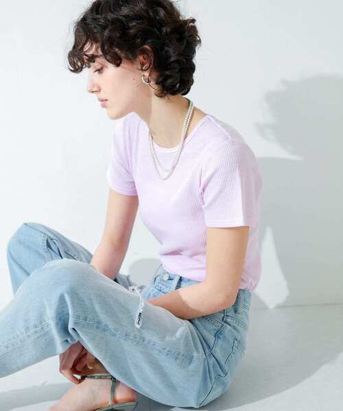 URBAN RESEARCH Sonny Label(アーバンリサーチサニーレーベル)の「スラブベーシックTシャツ(Tシャツ/カットソー・レディース・オフホワイト/チャコールグレー/ブルー/ライトピンク・FREE)」の21枚目の写真