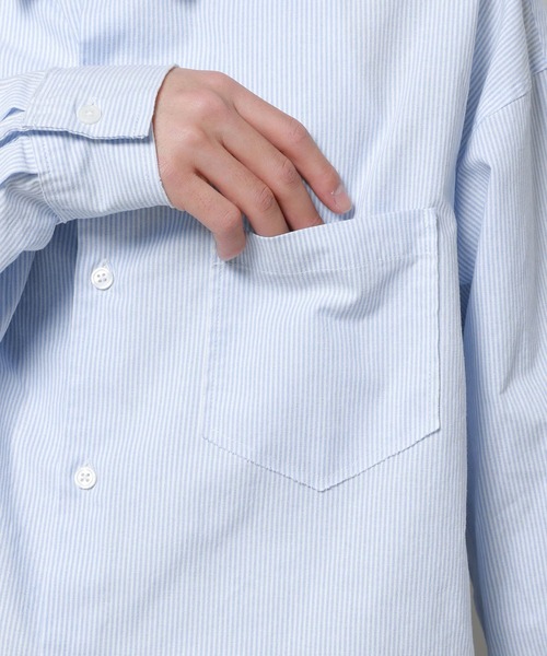 ALAND(エーランド)の「3.3 Field Trip/ショートストライプシャツ 2117898(シャツ/ブラウス・メンズ・グレー/ライトブルー・FREE)」の17枚目の写真