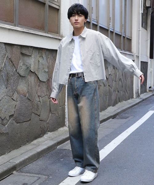 ALAND(エーランド)の「3.3 Field Trip/ショートストライプシャツ 2117898(シャツ/ブラウス・メンズ・グレー/ライトブルー・FREE)」の6枚目の写真