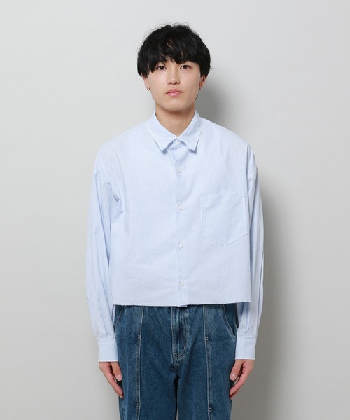 ALAND(エーランド)の「3.3 Field Trip/ショートストライプシャツ 2117898(シャツ/ブラウス・メンズ・グレー/ライトブルー・FREE)」の10枚目の写真