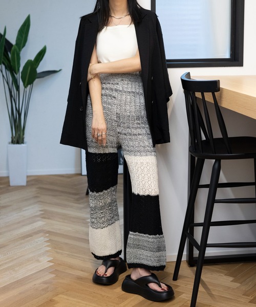 LEPSIM（レプシィム）の「カップ付きアメスリキャミ　109877（キャミソール・レディース・オフホワイト/チャコールグレー・MEDIUM/LARGE）」の6枚目の写真